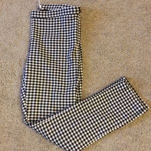 Free People Checkers Fitted Pants